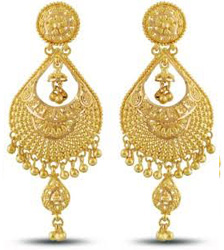 Gold earrings